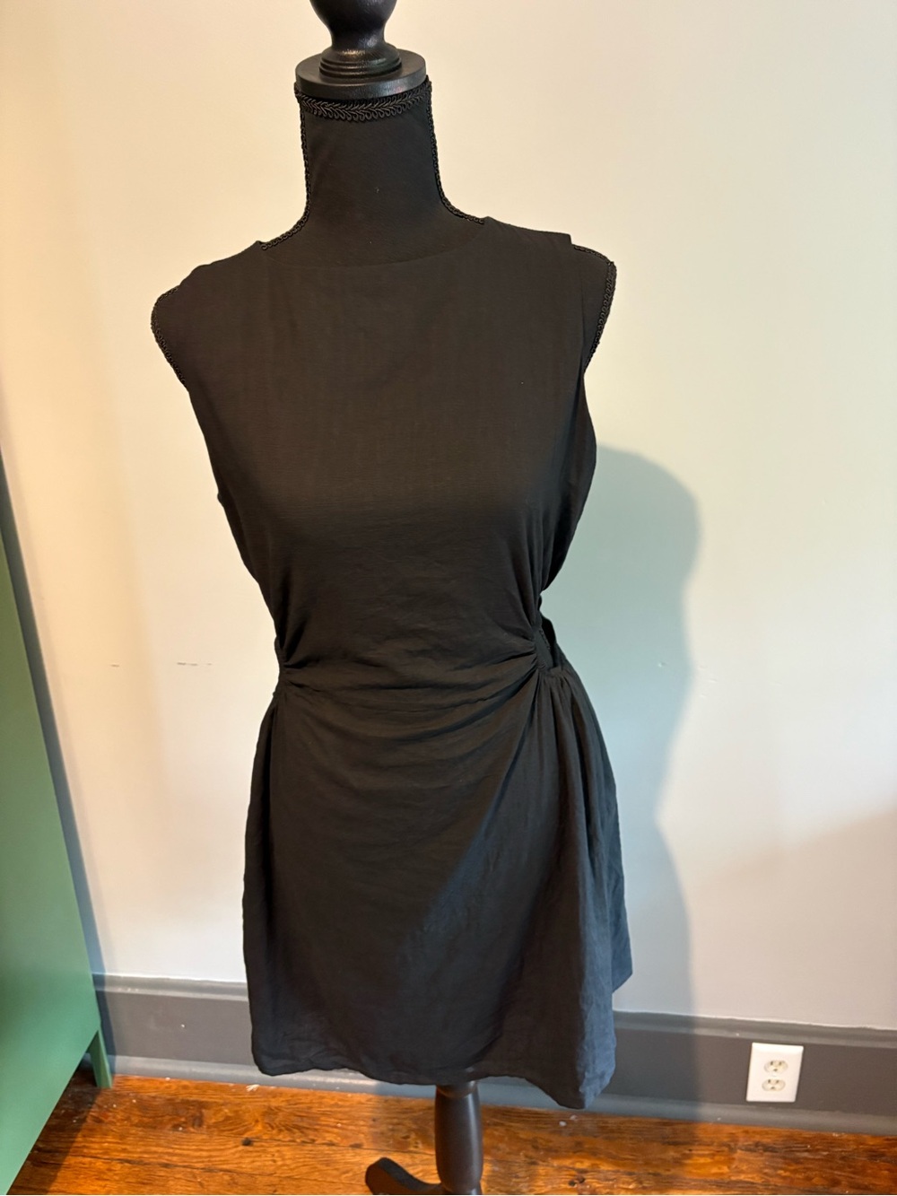 Women's Black Sleeveless Cutout Side Mini Dress Size Small